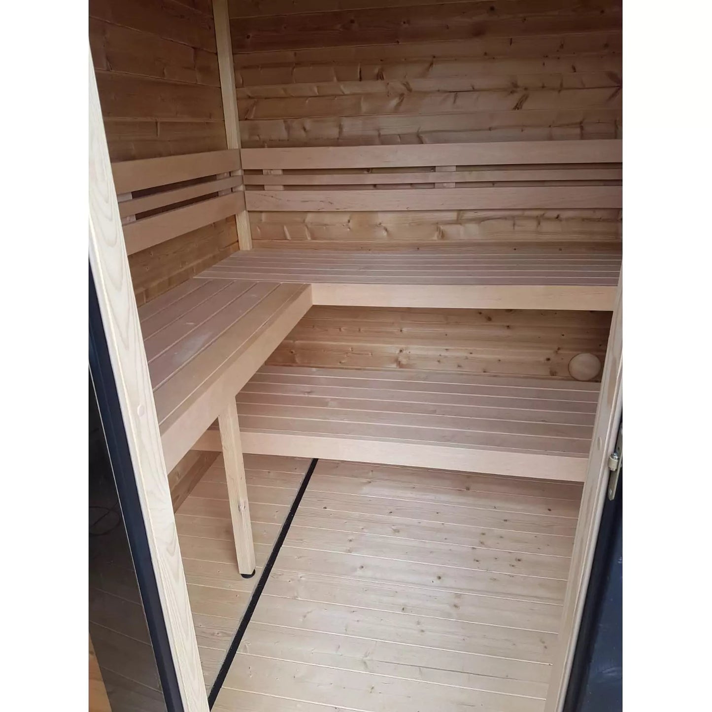 Sierra S Plus Outdoor Cabin Sauna With Covered Area