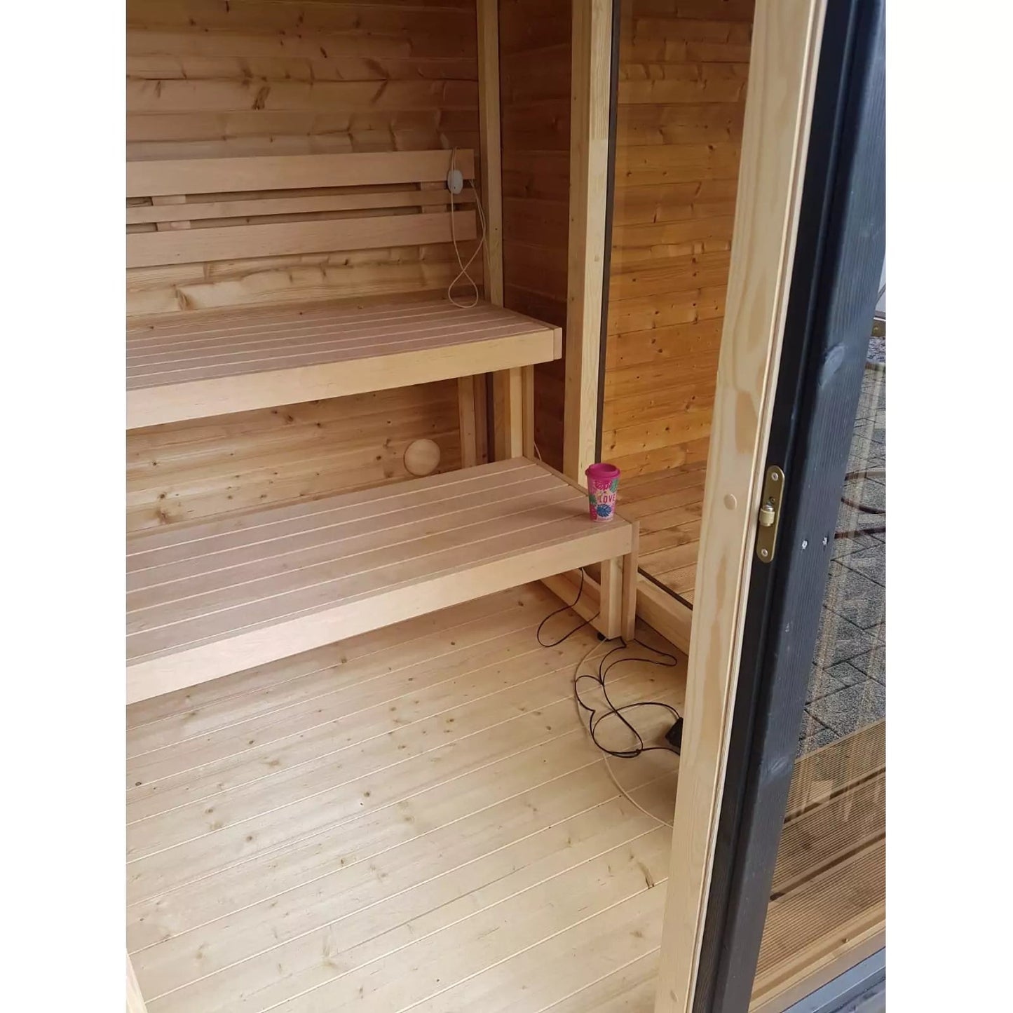 Sierra S Plus Outdoor Cabin Sauna With Covered Area